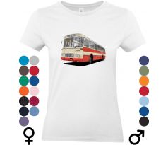 Tričko "Karosa SM 11-1" s potlačou legendárneho autobusu, ideálne pre fanúšikov retro verejnej dopravy.