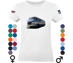 Tričko "706 RTO Modrá" s autentickou potlačou kultového retro autobusu v modrej farbe pre všetkých fanúšikov dopravy