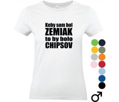 Tričko "Keby som bol zemiak, to by bolo chipsov" – tričko pre fanúšikov čipsov a zemiakov, ktoré pobaví každého.