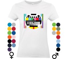 seriálové tričko, vtipné tričko, vintage tričko, Monoskop, monoskop tričko, retro TV tričko, televízny šum tričko, originálne tričko, štýlové tričko,