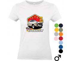 Tričko "Trabant 601" s potlačou ikonického automobilu z bývalej Nemeckej demokratickej republiky.