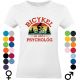 Biele unisex tričko s retro motívom bicykla a nápisom „Bicykel je môj psychológ“ – tričko pre cyklistov a milovníkov zdravého životného štýlu.