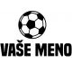 Nažehlovačka s futbalovou loptou a textom „VAŠE MENO“ – personalizovaný športový štítok pre deti