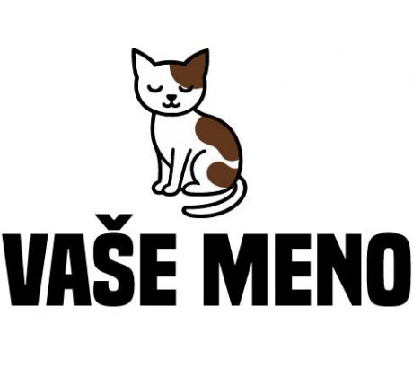 Nažehlovačka s mačičkou a textom „VAŠE MENO“ – detský štítok pre milovníkov mačiek