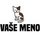 Nažehlovačka s mačičkou a textom „VAŠE MENO“ – detský štítok pre milovníkov mačiek