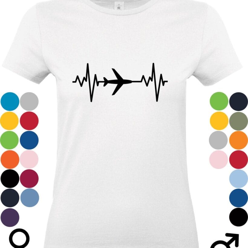 tričko s lietadlom biele minimalistický dizajn